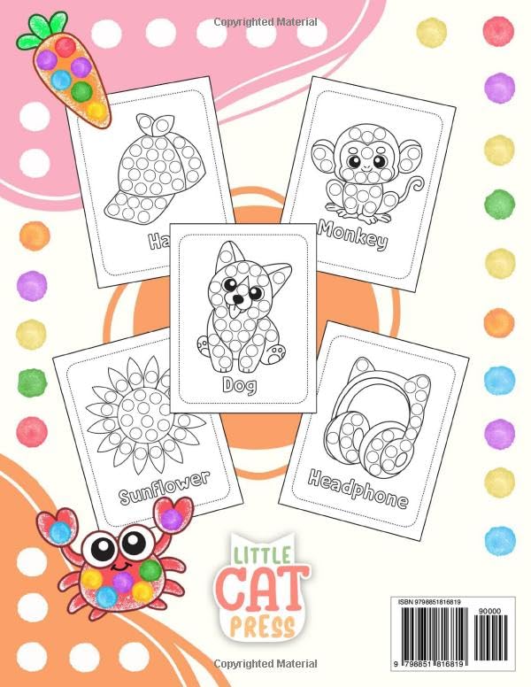 Miniatura 2 de Cute Stuff Dot Art Coloring Book for Kids, Boys and Girls Ages 2-5, Preschool and Kindergarten (Dot Art Coloring For Kids)