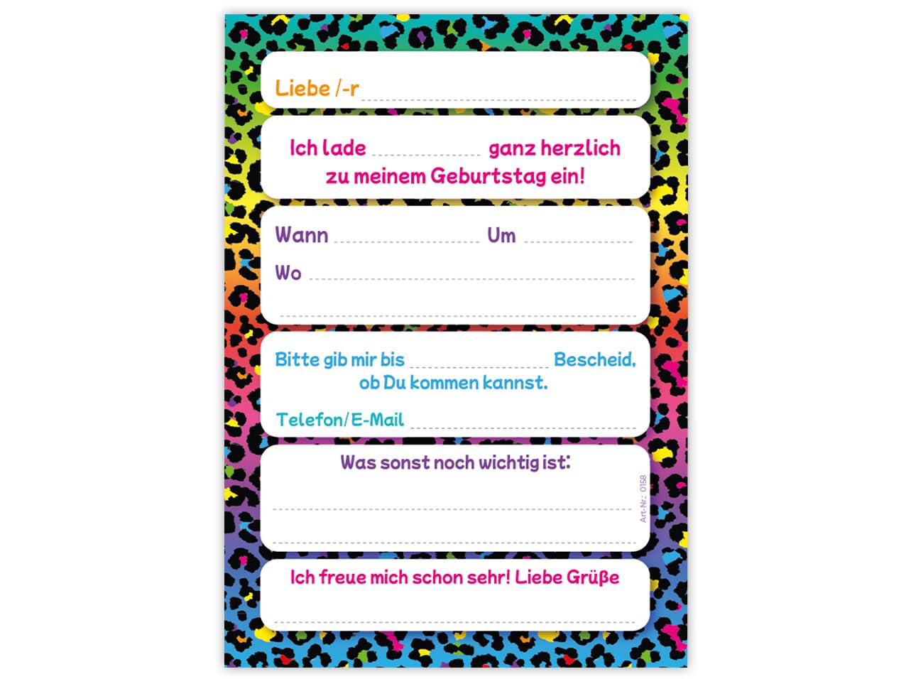 Set De 20 Cartes D'Invitation D'Anniversaire Avec | Ubuy