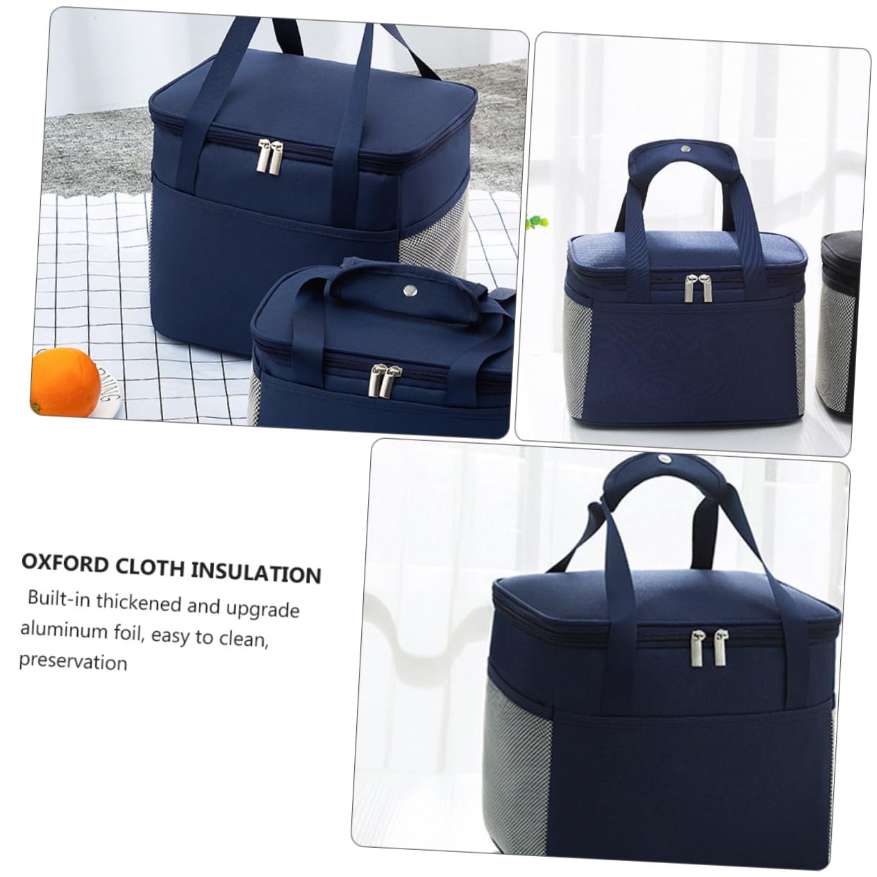Hohopeti Oxford Stoff Lunchtasche mit Wärmespeicherung Großes Fassungsvermögen für Arbeit Schule und Picknick