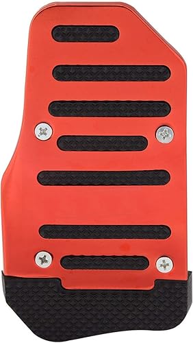 Miniatura 5 de Terisass Cubierta de pedal de freno Accele o almohadilla de aleación antideslizante Accele o almohadilla Abs Material de aleación de aluminio Rojo