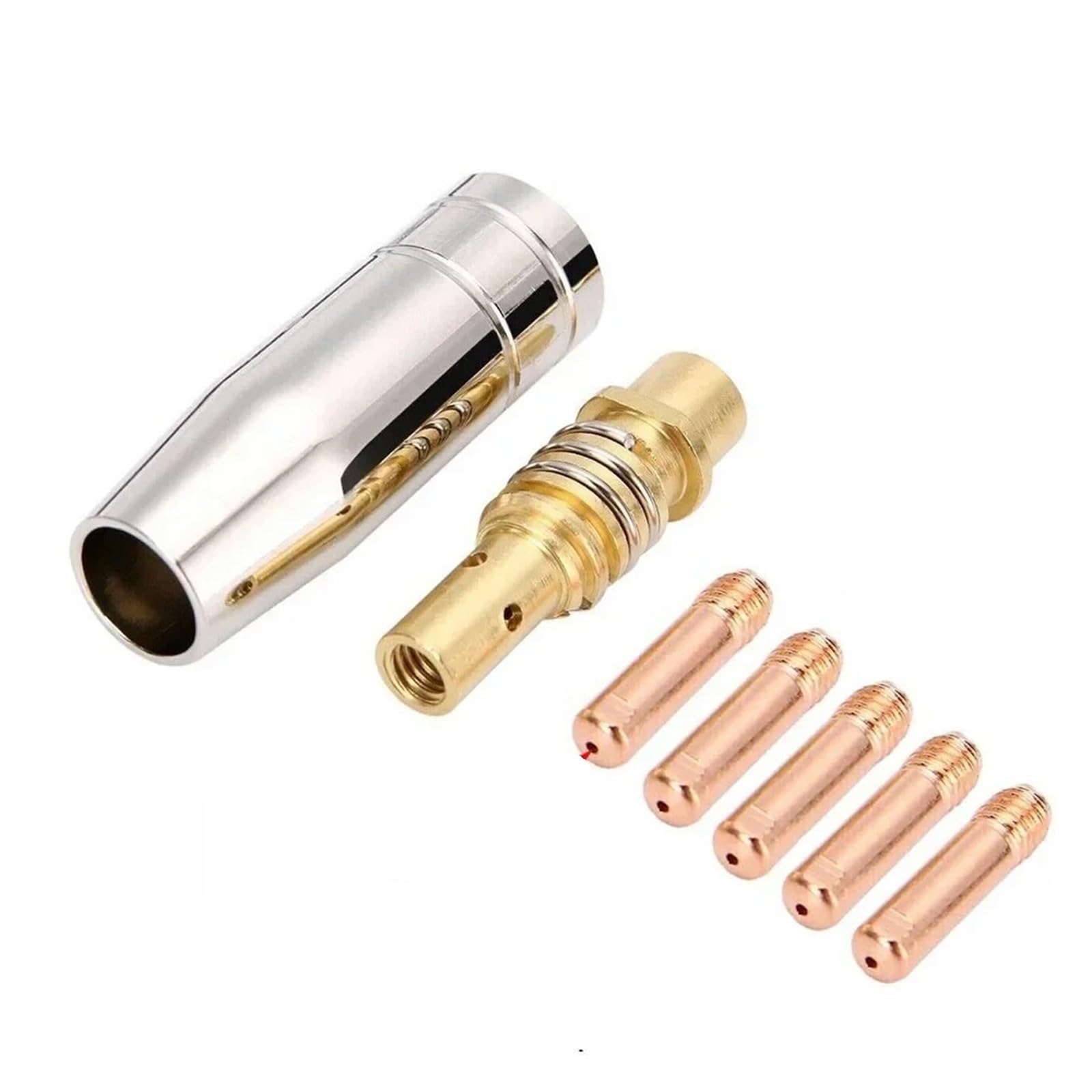 xuyuyan 7Pcs 15AK Conductive Tip Nozzles Contact Tips for MIG Welding Torch Welding 0.6/0.8/0.9/1.0/1.2mm(0.9mm)