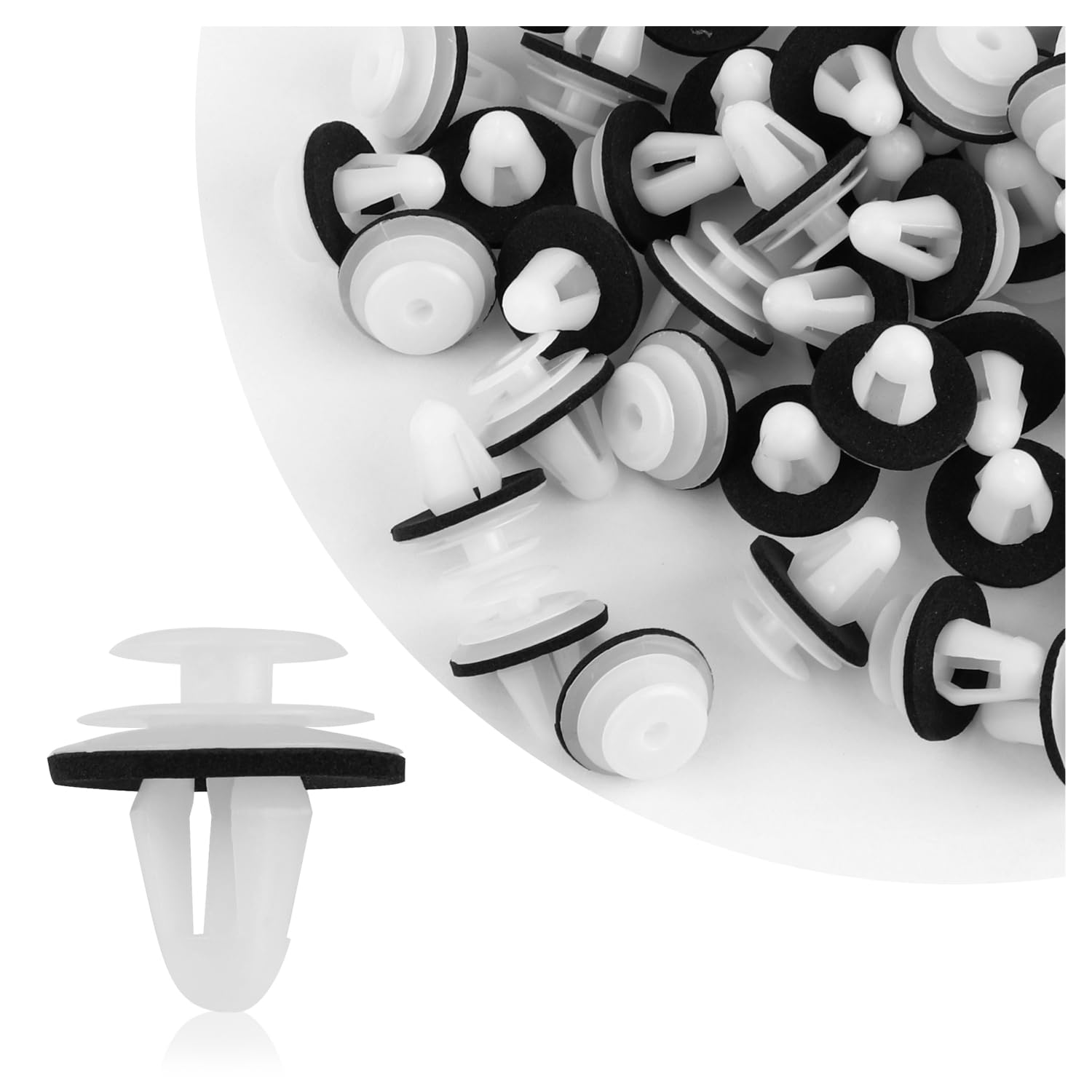 50PCS Car Door Trim Panel Retainer Clip,Trim Panel Retainers Compatible with GM Chevrolet Saab Hummer H2 Equinox Camaro GMC Cadillac ATS CTS SRX 11519031 (Hollow)