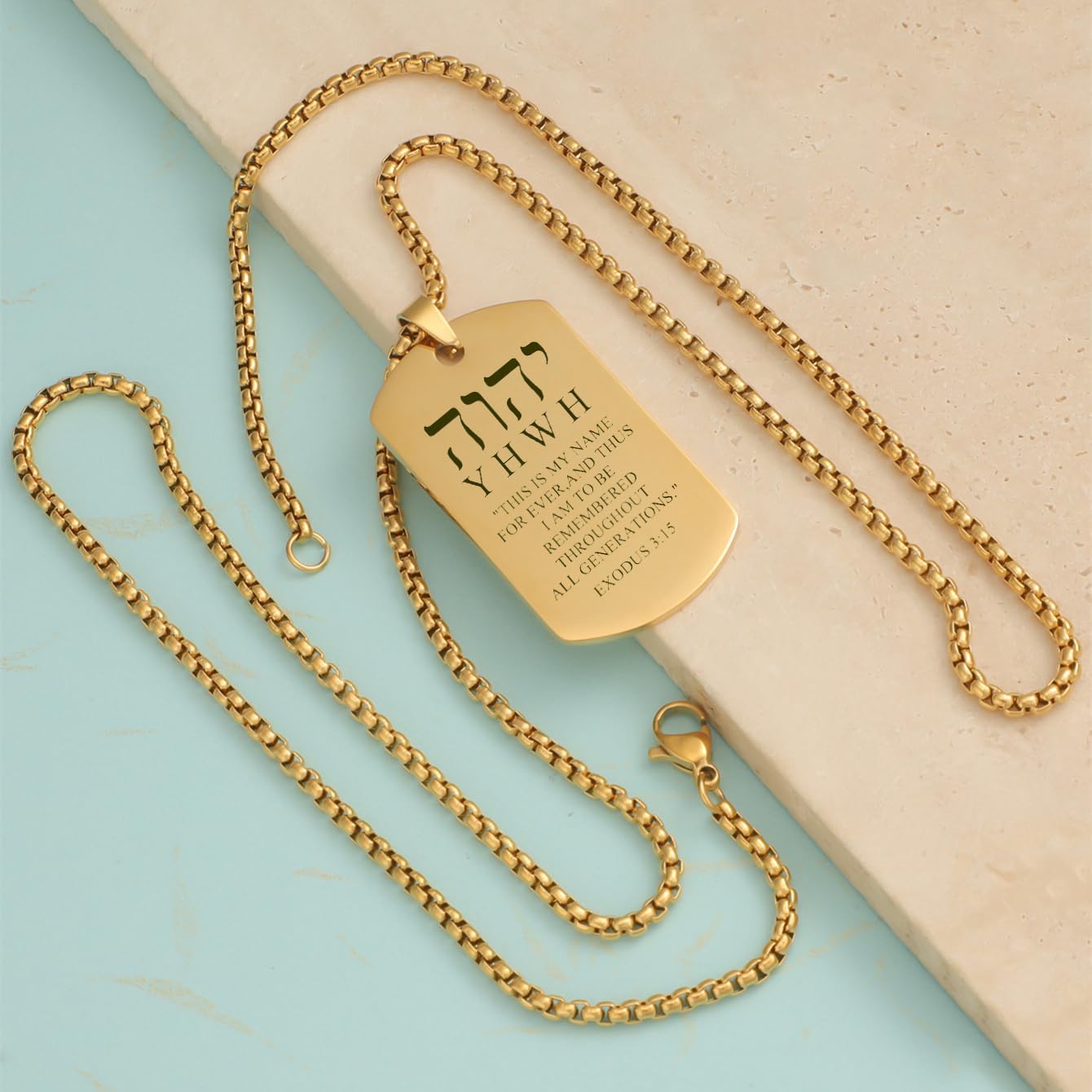 YHVH YHWH Jehovah Yahweh Pendant Necklace - Tetragrammaton Blessed Prayers Necklace -Hebrew Amulets Religious Jewelry for Her Him - Image 5