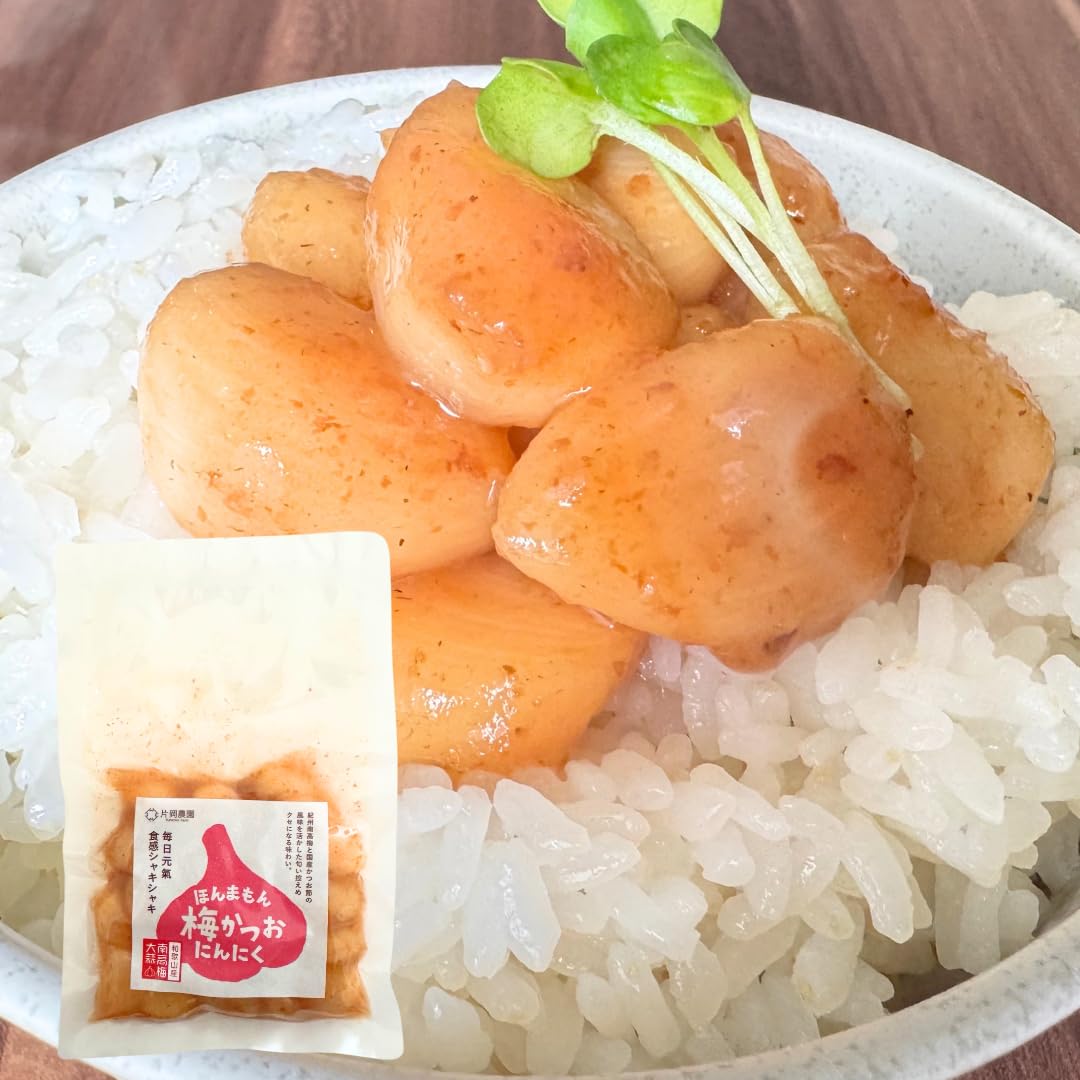【国産・無添加】ニンニク梅 80g 低臭 安心の国産原料 紀州南高梅使用 かつお風味 ご飯のお供に お料理にも