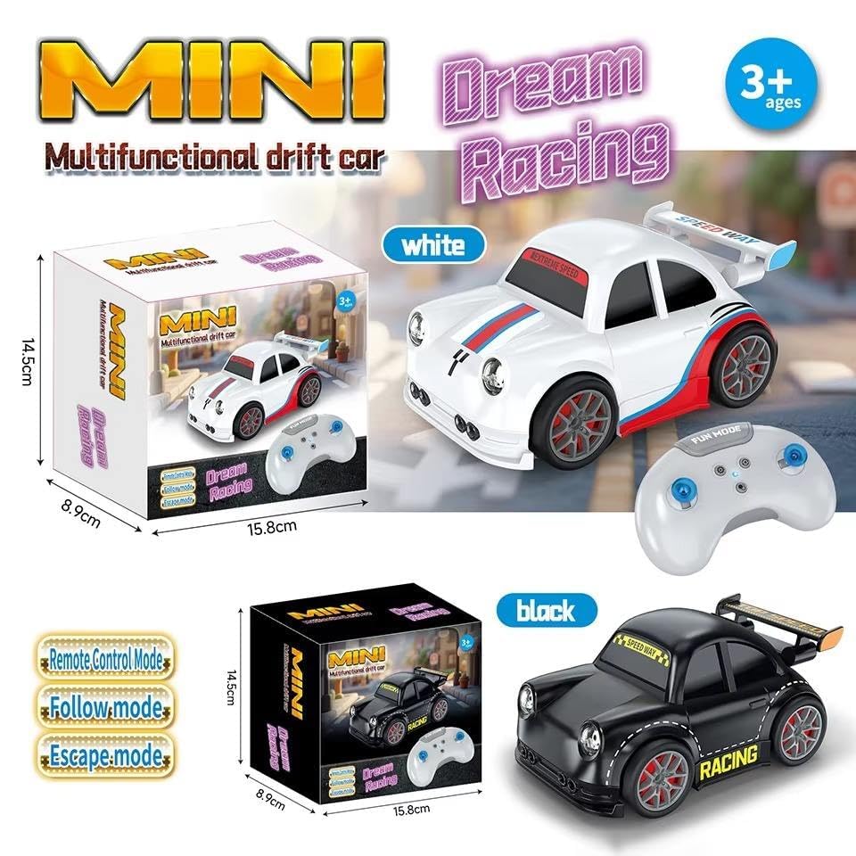 Image of Remote Control Intelligent Sensor Drift Car for Kids - 4 Wheel Drive Mini RC Drifting Car with Follow Me, Escape Mode, Music & LED Lights Toy Gifts for Boys Girls| Random Colour