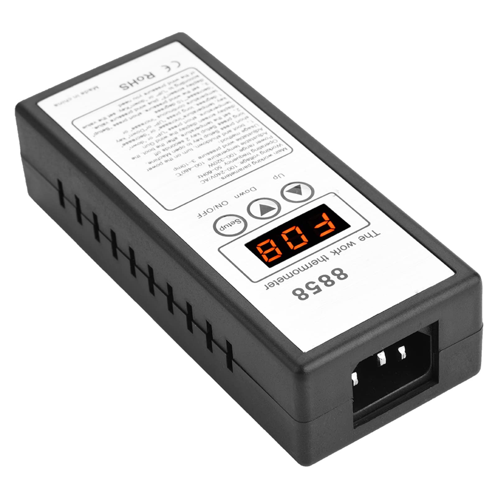 Fafeicy Inteligentna Cyfrowa Wiatrówka LED Opalarka 8858 Stacja Lutownicza ze Sterowaniem Mikrokomputerem 3 Dysze do Rozlutowywania Lutowanie Suszenie (Wtyczka UE 220 V)