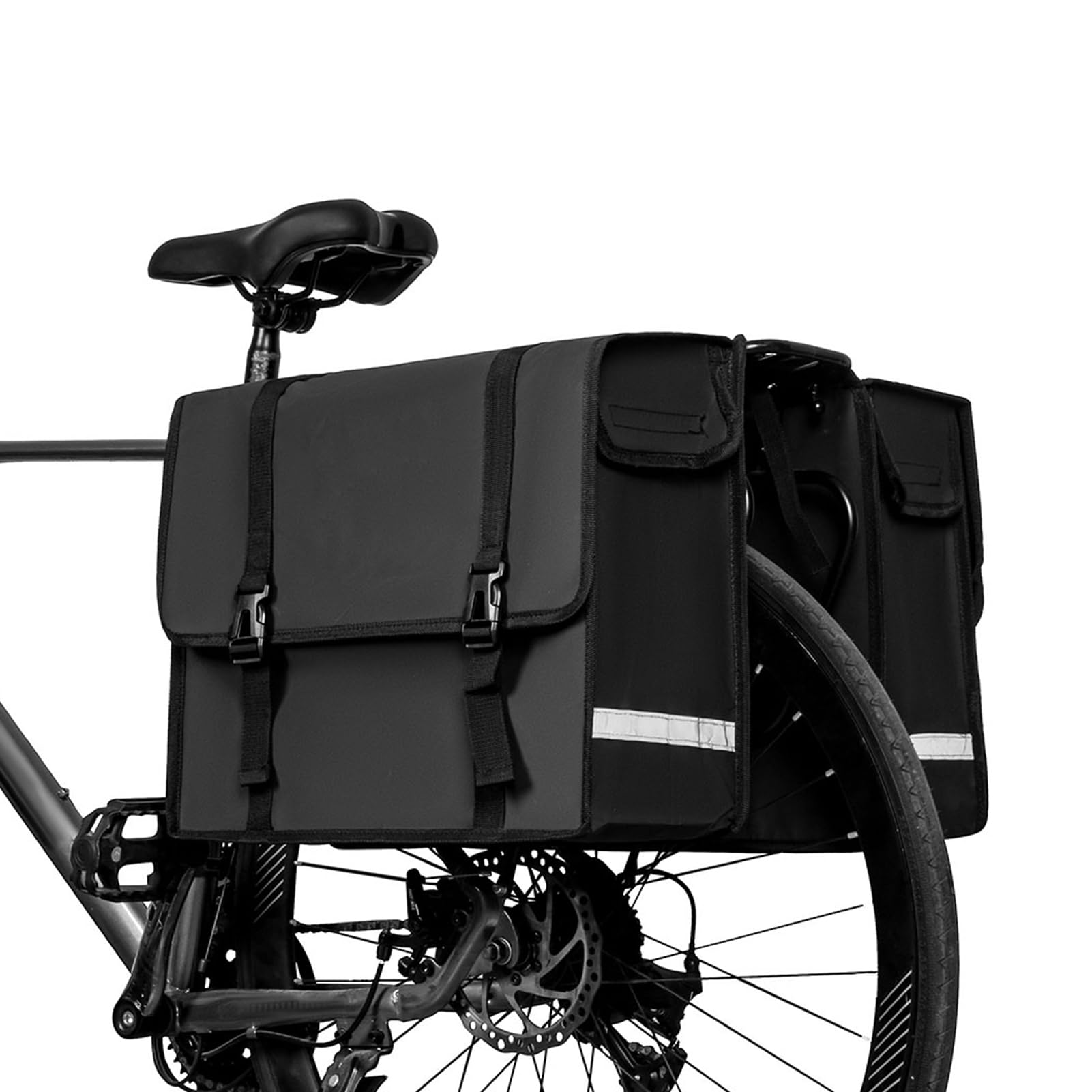 Bnineteenteam Borse Laterali per Bici, Design a Doppio Lato Impermeabile da 44 Litri con Strisce Riflettenti per Ciclismo e Pendolarismo (40,5 * 16 * 34)