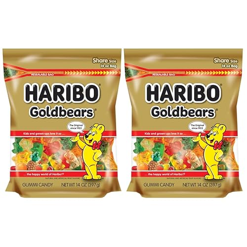 Goldbears - Ositos de gomita, caramelos clásicos de osito, grandes bolsas resellables de 14 onzas, paquete de 2 por Lyza's Sweets & Treats