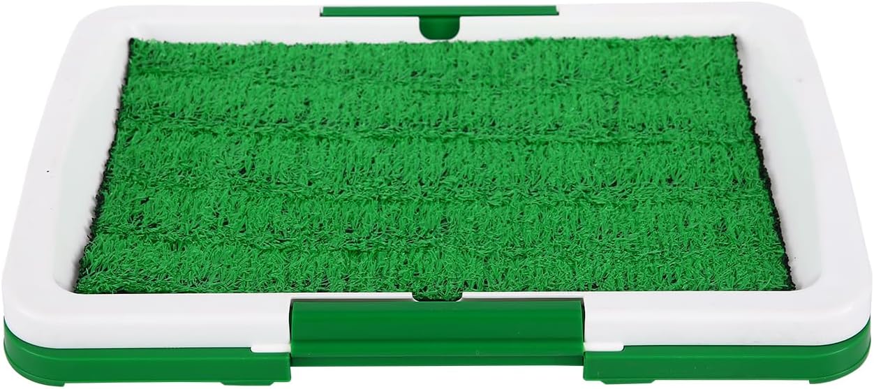 Artificial Grass Pee Pad for Dogs and Small Pets, Puppy Training Potty pad 12.8 x 17.5 inches, 3-Layer Training Potty Pad with Tray, Indoor Dog Potty