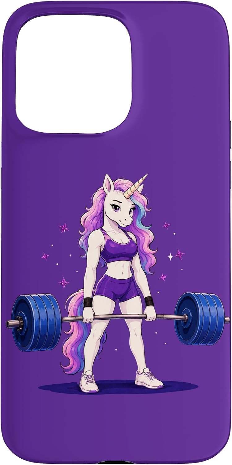 Lifting Queen Unicorn Fitness Gym Bodybuilding Workout Women Case for iPhone 15 Pro Max
