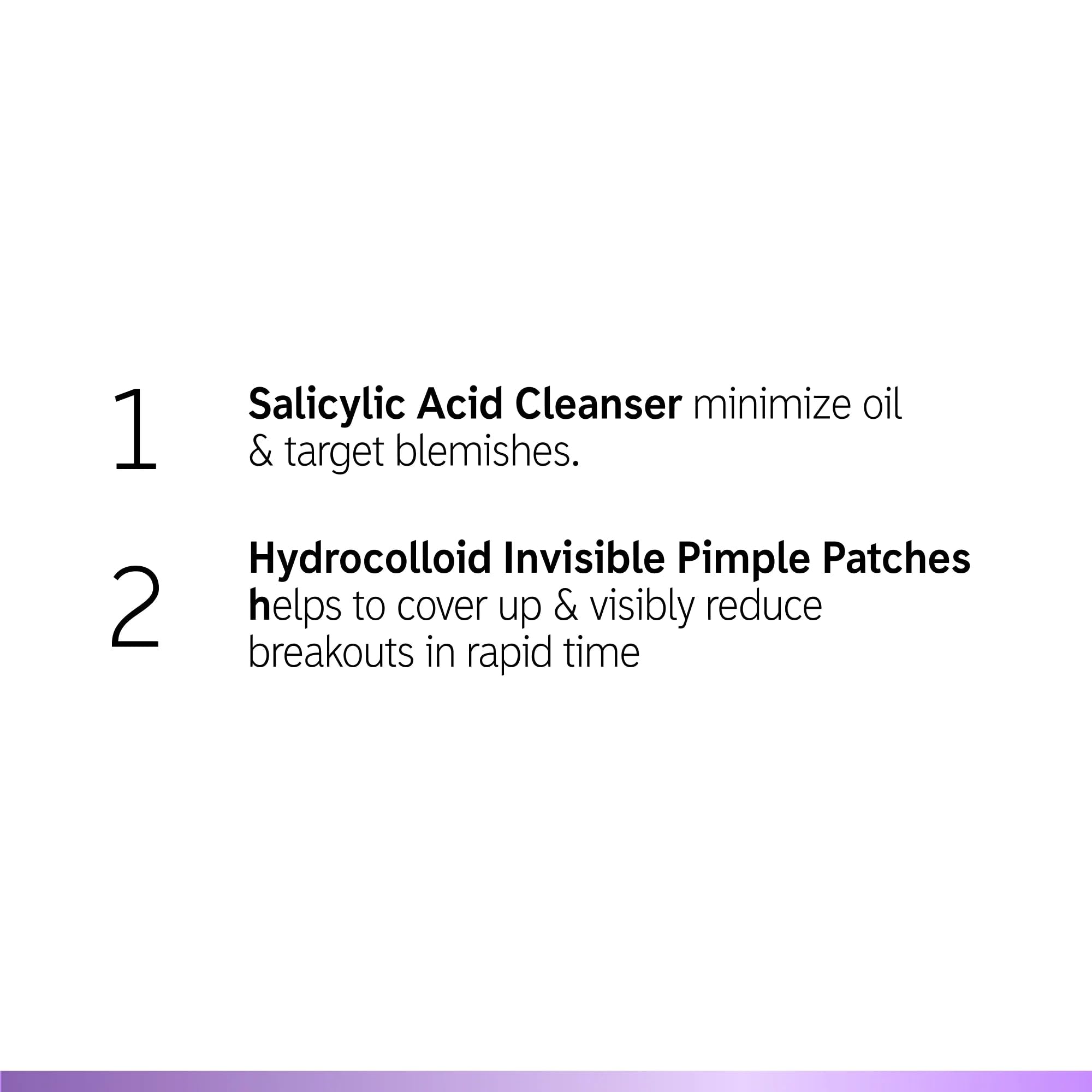 The INKEY List Spot On Duo 60ml, Salicylic Acid Cleanser, Hydrocolloid Pimple Patches, Minimize Blemishes, Target Breakouts - Image 2