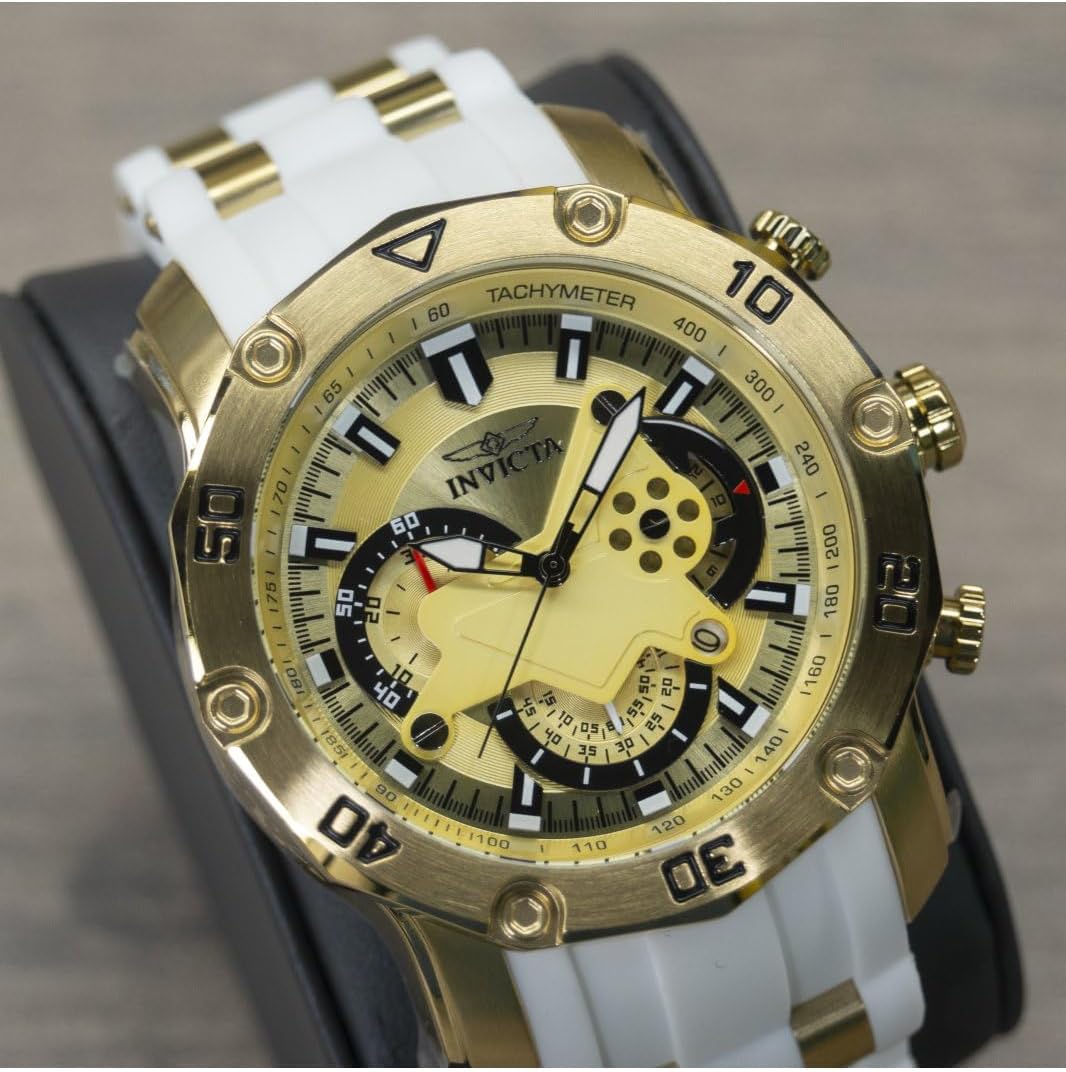 Invicta Men Pro Diver Scuba Quartz Watch, White, 23422