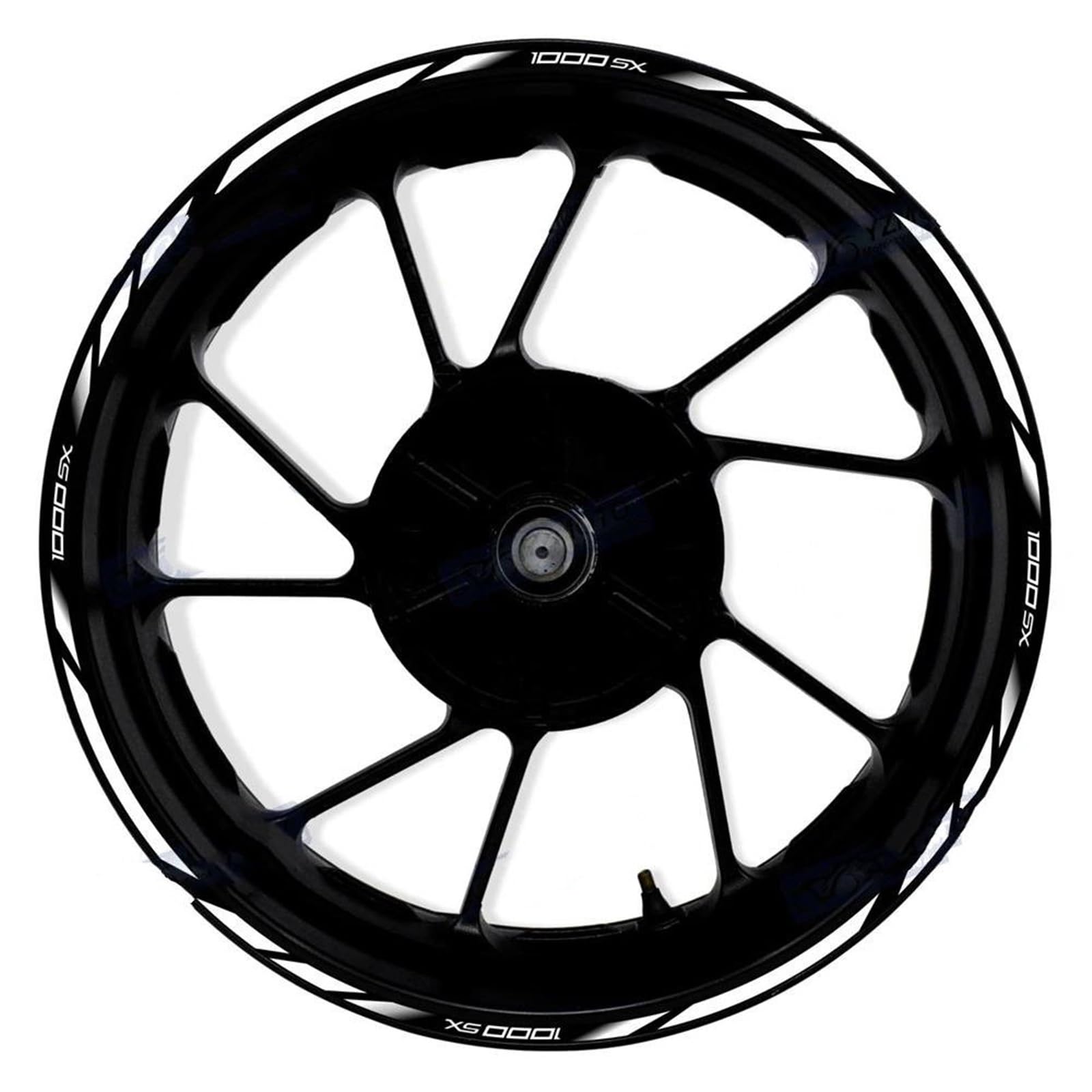 Motorcycle 17 Inch Front and Rear Stripe Decals Wheel Rim Stickers for Kawasaki 1000SX for Z1000SX(Color1)