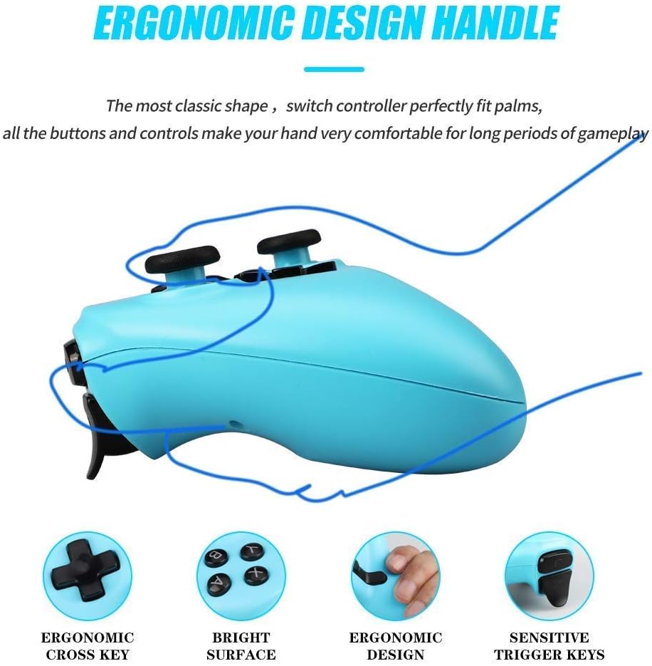 Switch Controller, Switch Pro Controller, CFORWARD Wireless Switch Controller Compatible with Switch Lite, Wireless Controller Support Turbo Dual Vibration Gyro Axis