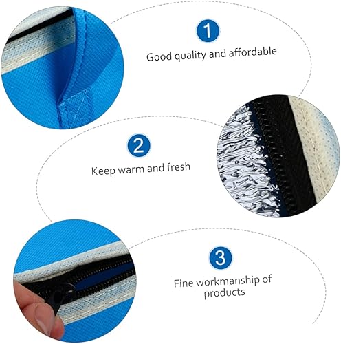 Miniatura 7 de HOMSFOU Bolsas aislantes aisladas para transporte de comidas, calentador de alimentos para fiestas, bolsa aislada, enfriador de coche, mochila