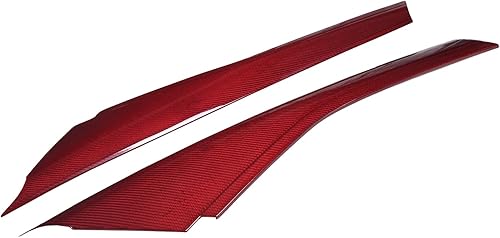 Miniatura 5 de Moldura de cubierta de pilar lateral A para parabrisas delantero compatible con Corvette C7 Stingray 2014-2019 100% fibra de carbono real, 2 piezas,