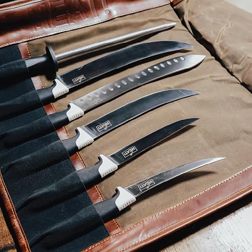 Miniatura 5 de MEAT! Butcher Knife Set with 6 Pieces, Stainless Steel Blade, Full Tang Construction, Non-Slip Handle, For Meat Processing, Cooking, and Kitchen