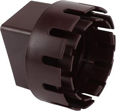 Plastic Downspout Adapter, 3x4 Inch, Brown, Rain Gutter Connector with Screws for Drain Spout Extension