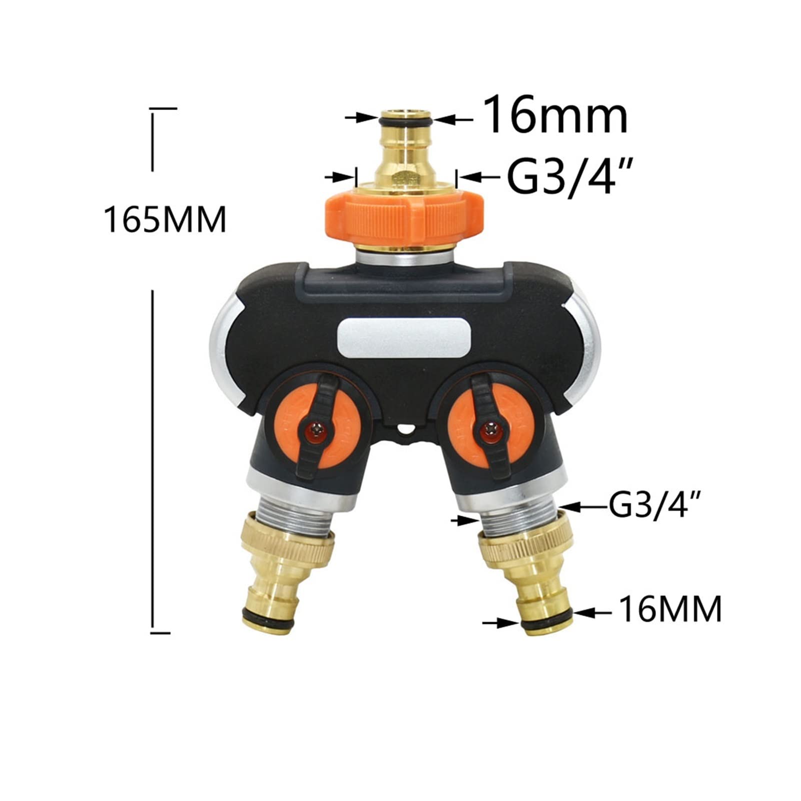 Hose Fittings Hose Adapters Garden 2/4 Way Garden Faucet Hose Diverter 1/2 3/4 Inch Threaded Quick Coupling Irrigation Valve 1 Set (Color : E) Plumbing Fittings