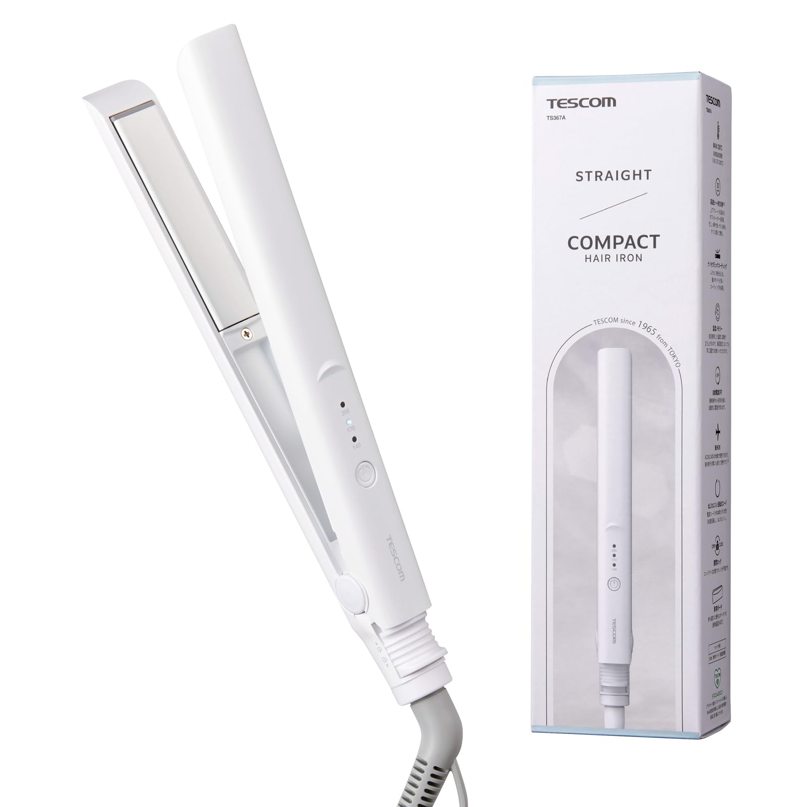 ホワイト ストレートヘアアイロン 温度調整可能 Amazon.co.jp: テスコム ヘアアイロン コンパクト ナノセラミック