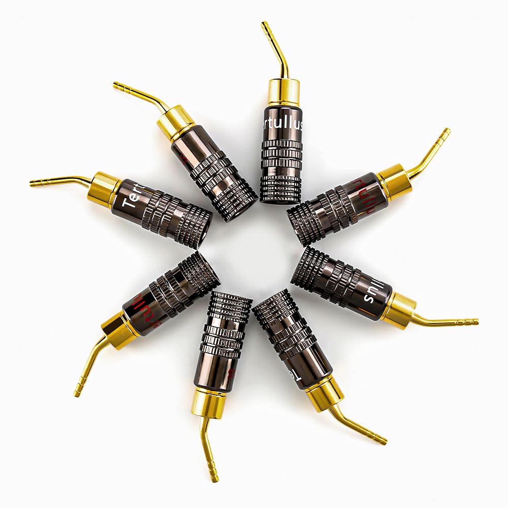 Tertullus 8 connettori a banana 2 mm per cavi 4 mm chiusura a doppia vite 8-20 AWG spinotto banana