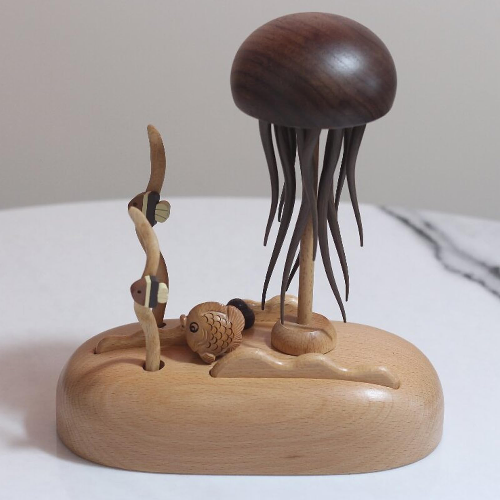 Carillon ricaricabile realizzato a mano con design a meduse rotanti, 32 melodie, perfetto per compleanno e decorazione per la casa