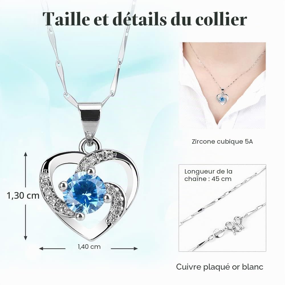 Cadeau Femme-2 Vraie Rose éternelle avec Collier, Anniversaire Saint Valentin Noël Fête des Mères Cadeaux pour sa Femme Maman Grand-Mère Amie