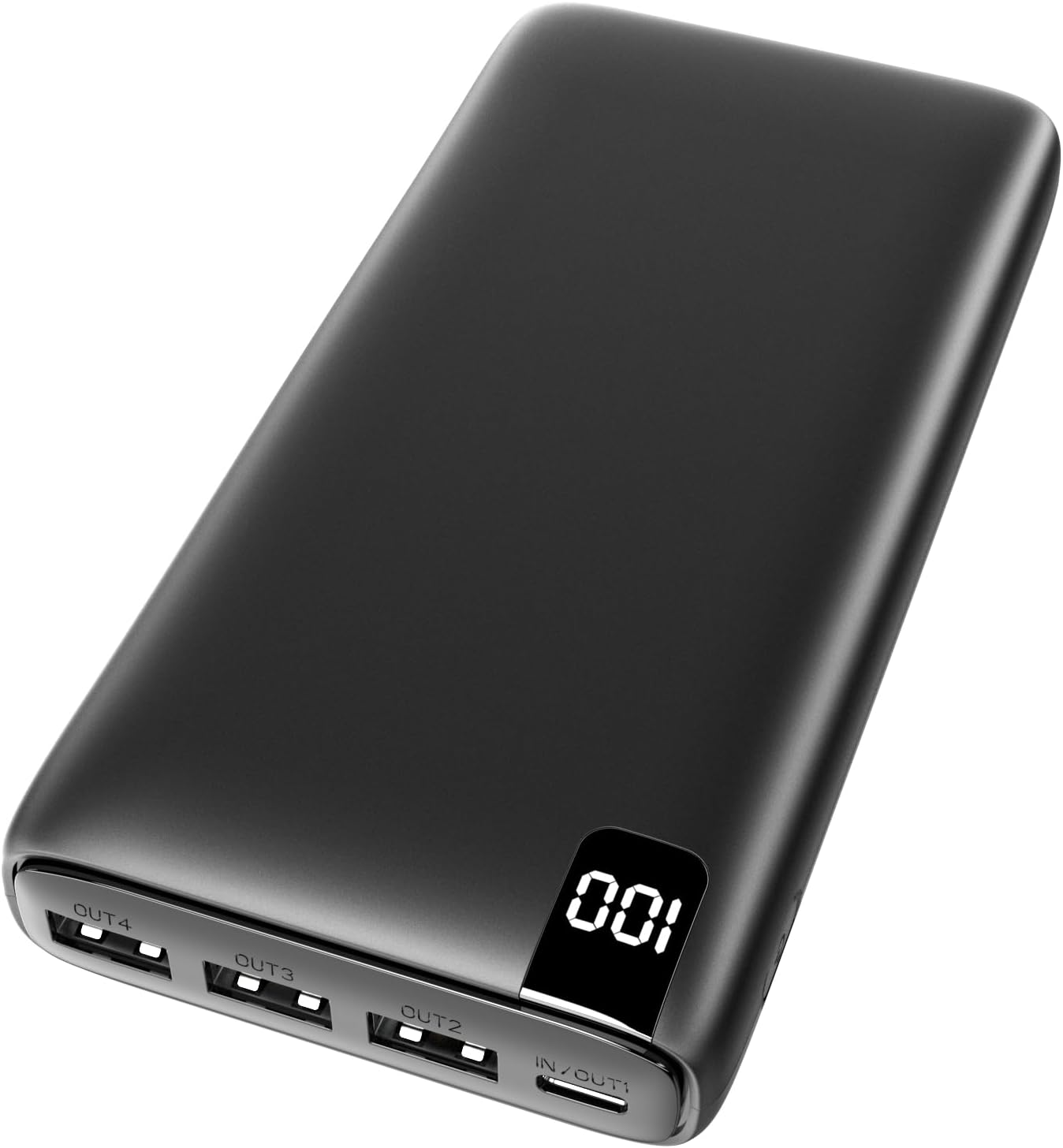 Power Bank 26800mAh Portable Charger, Riapow Fast Charging Battery Pack 3.0A USB C Input & Output with LED Display 4 USB Outputs for iPhone, Samsung, Tablet and More