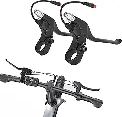 Alavanca de Freio para E-Bike 22MM - PSLER Manete de Freio para Bicicleta Elétrica com 2 Fios, Par Esquerdo e Direito, Peça de Substituição para Modelos Q20 e I9