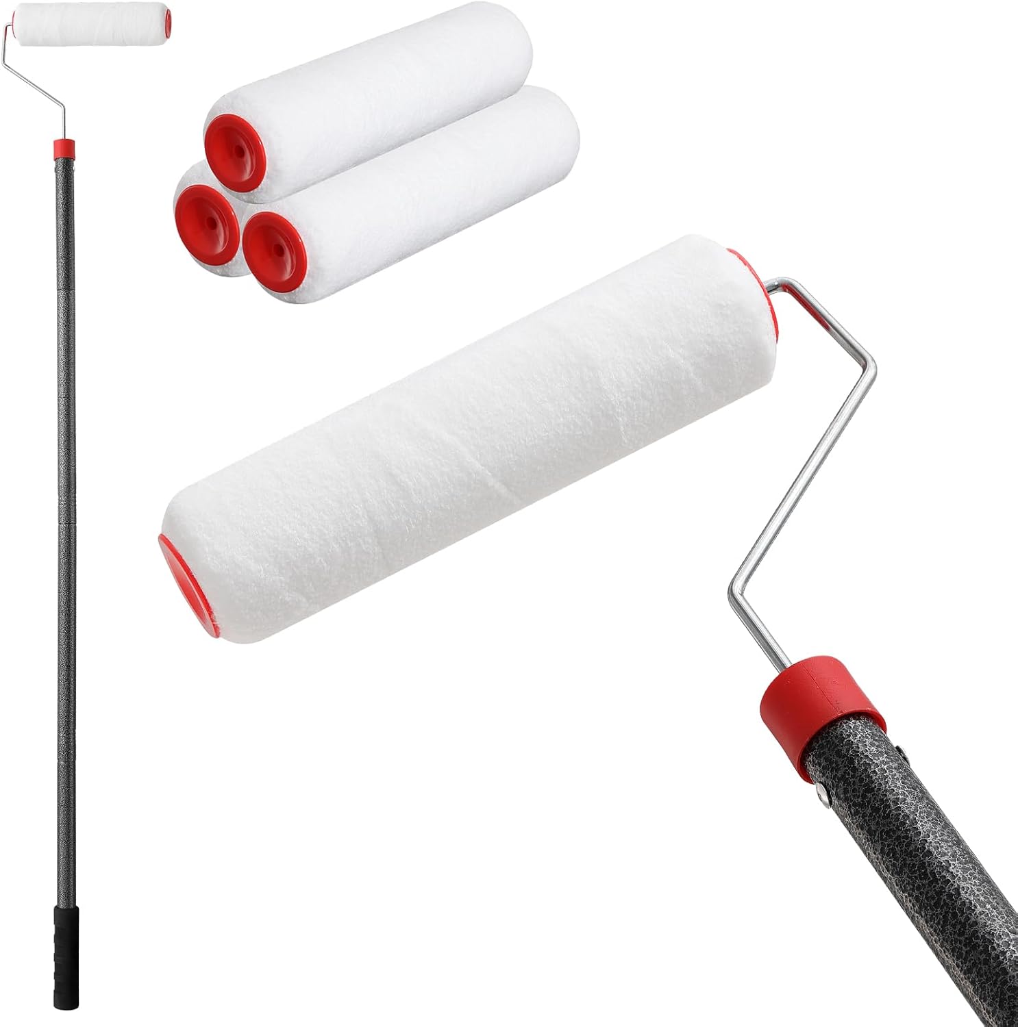 Harrms Long Paint Roller Extendable 121cm, Sponge Rollers for Painting,Gloss Roller Decorating