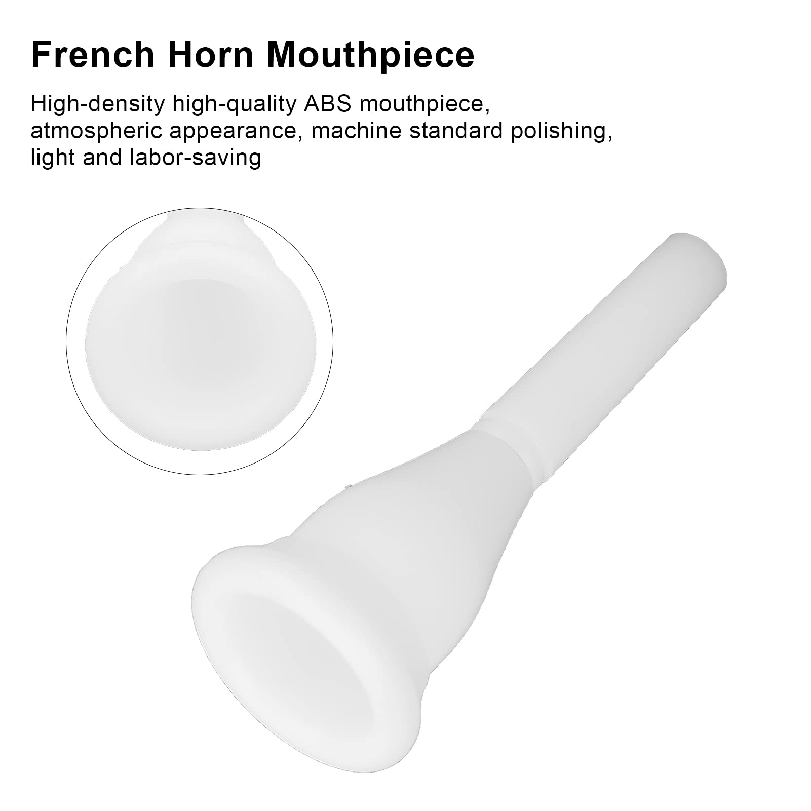 Strumento per corno francese , bocchino per corno francese Bocchino in ABS di ad alta densità Aspetto atmosferico per principianti per amici