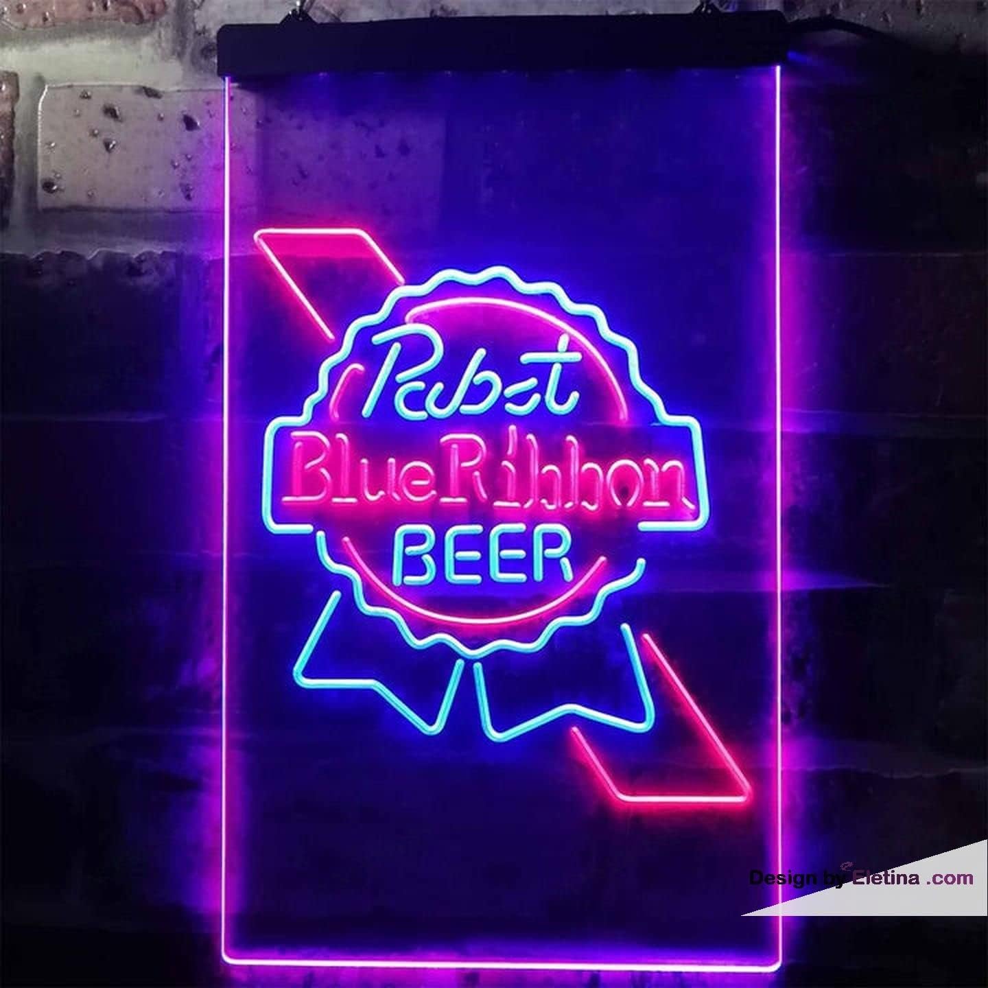 Bar Neon Light Sign Pabst Blue Ribbon Home Led Lamp Neon