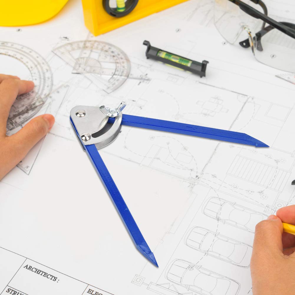 TOOLSGO 200mm Aluminum Alloy Spring Divider Precision Scriber Professional Layout Tool for Metalworking and Woodworking Accurate Marking