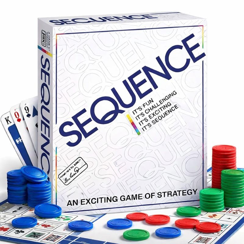 Image of The Original Sequence, Strategy Game, Card Game, Board Game for Kids, Adults, Families, Educational, 2 to 12 Players, Family Fun, Activity Toy for Childrens, Gift Set for Kid, Ages 7+ Years