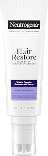 Neutrogena Hair Restore Triple Action Scalp Detox Cleanser, Triple Acid Scalp Detox & Clarifying Treatment to Remove Dead Skin Cells, Clear Scalp Buildup, Sulfate-Free, 8 fl. oz