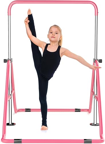 ZENOVA Barra de gimnasia junior Kip Bar Gymnastic Horizontal Bar Altura ajustable, barra de gimnasio plegable Barra de gimnasio Barra de mono para