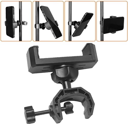 Miniatura 6 de Soporte de micrófono Soporte de teléfono Soporte de micrófono de plástico para teléfonos giratorios de 360 grados Clip
