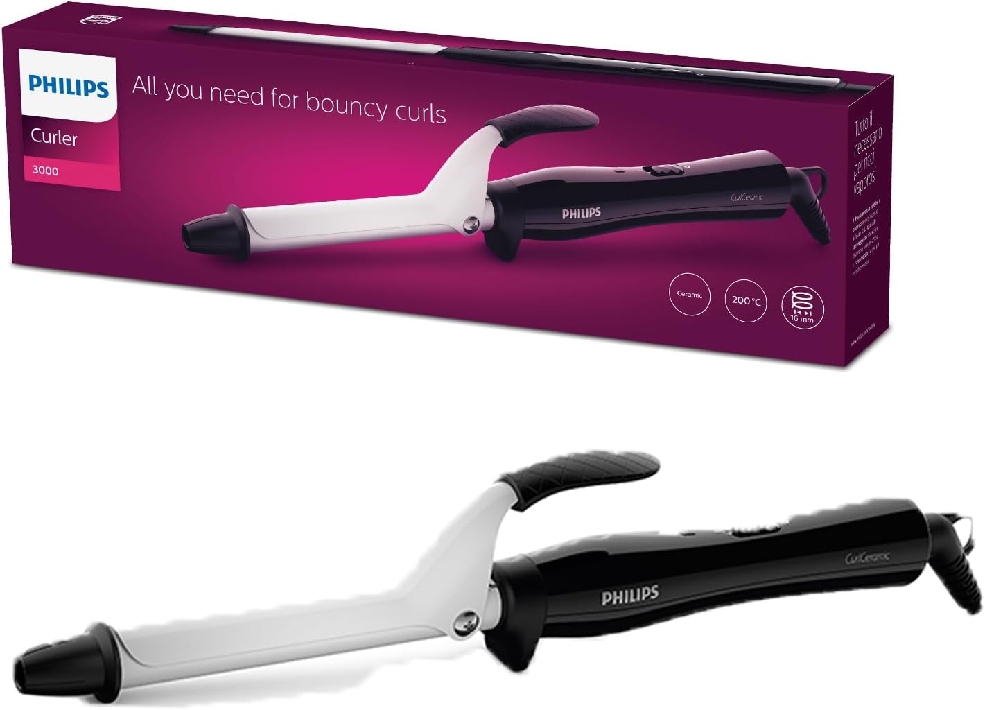 Philips 16 mm barrel 200C temperature Curler