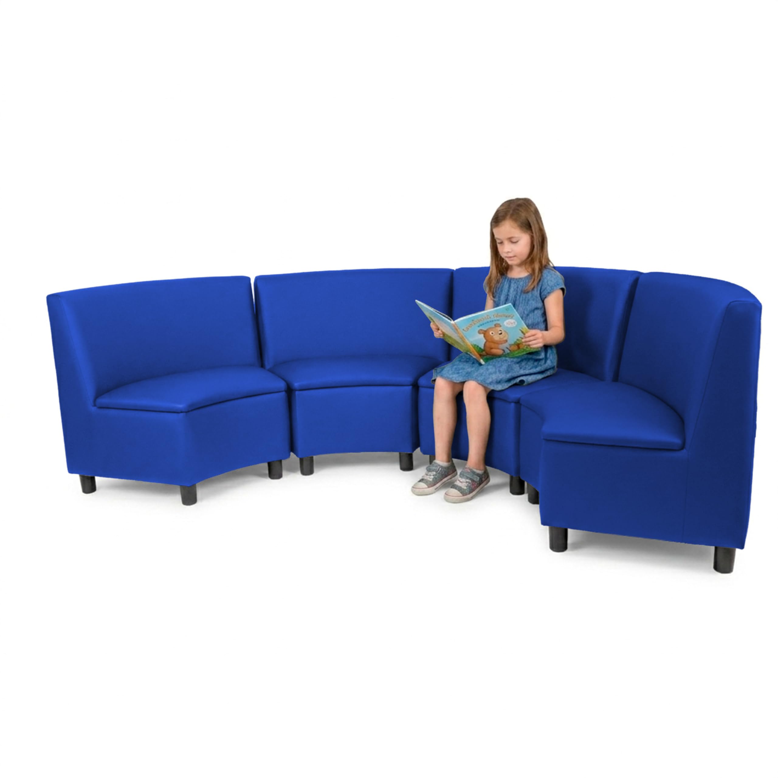 FDP Kid Comfort Collective Modular Wedge Chairs, 4-Pack - Blue