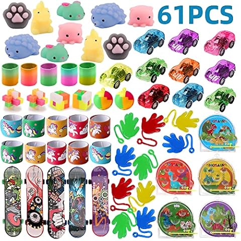 AmyBenton Party Bag Fillers for Kids, 61 Assortment of Kid Party Favours Small Toy for Game Prizes, Classroom Rewards, Goody Bag Fillers, Pinata Stocking Fillers for Birthday Party Cover