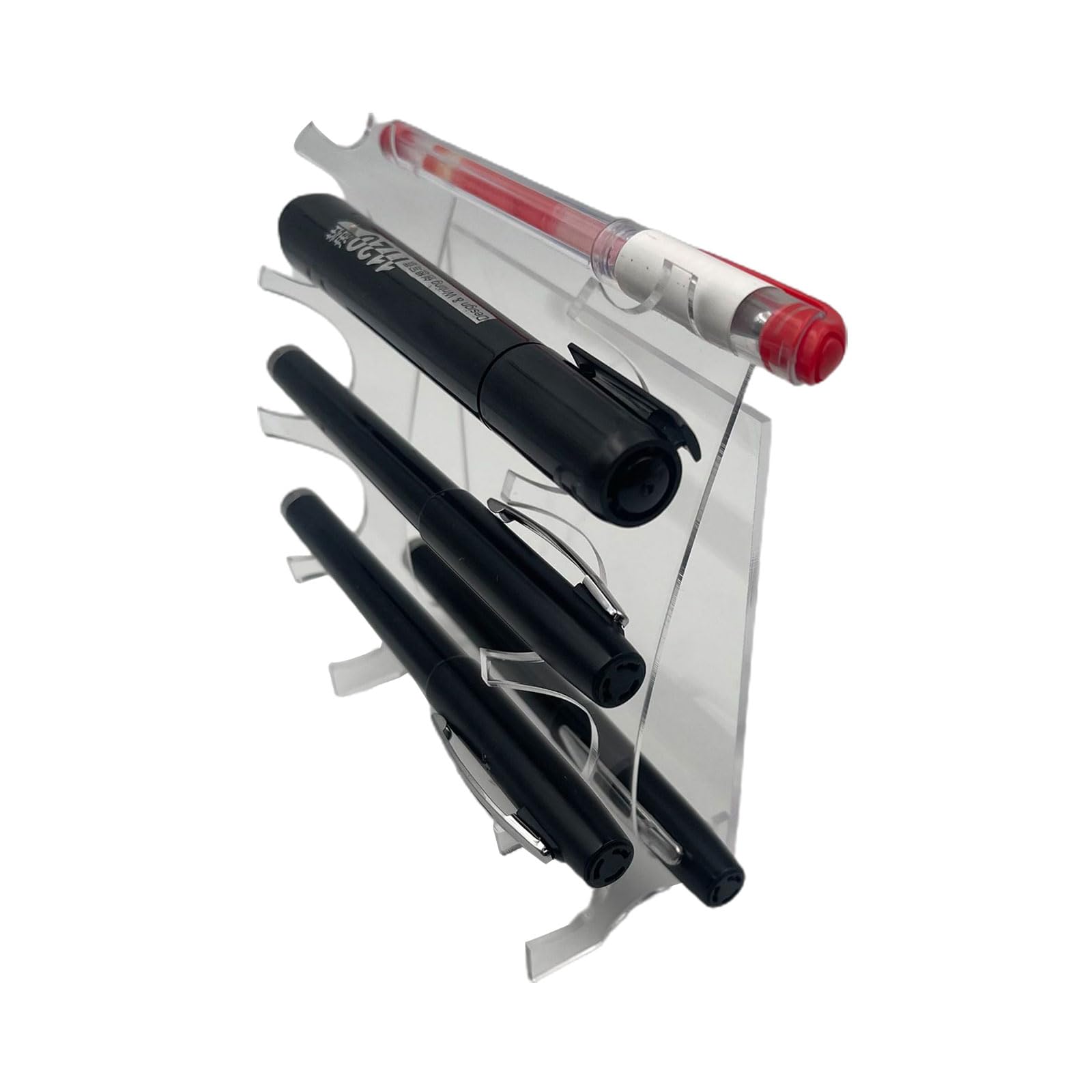 2/8 pezzi acrilico portapenne espositore multifunzionale porta pennelli cosmetici pennello rack penna a sfera organizer rimovibile