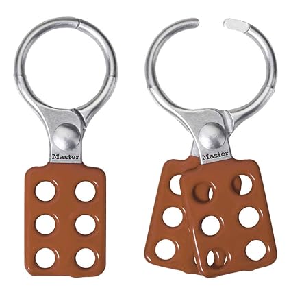 Master Lock Lockout Tagout Hasp, Vinyl Coated Aluminum Hasp, 1-1/2 in. Jaw Clearance, 417