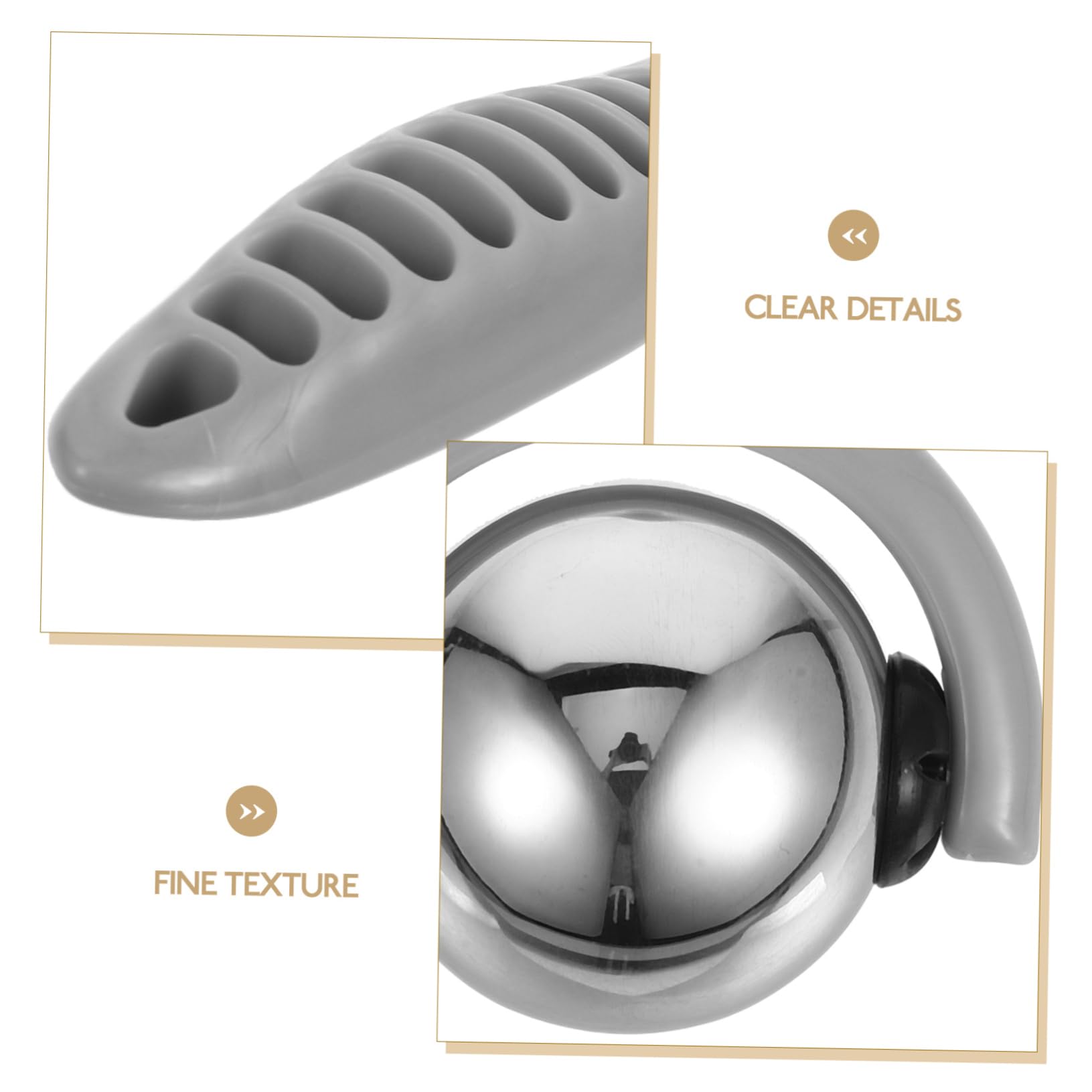 3 Stück Gesichts-Guasha-Schabewerkzeug Gesichts-Guasha-Tool Augenroller-Gesichtsmassage gesichtsmassagegerät aus metall Gesichtsmassage-Tool Nur Grey