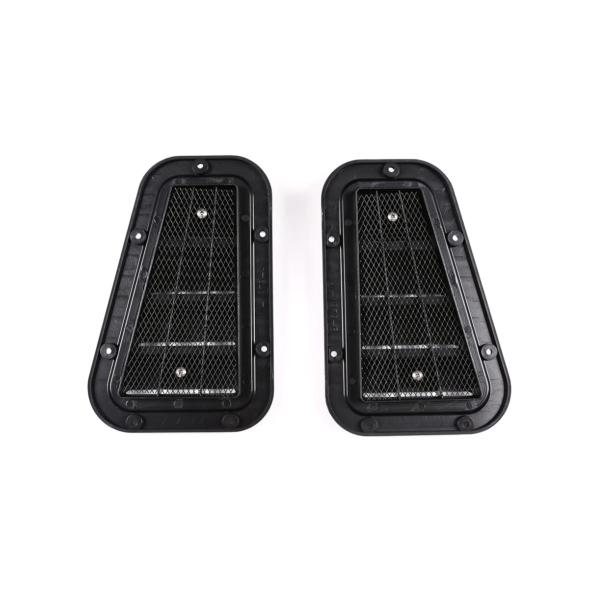 1 par de cubiertas de ventilación para el capó delantero del coche, molduras laterales de acero para la entrada de aire, cubierta de nieve, compatible con LR Defender 90 110 2004-2019