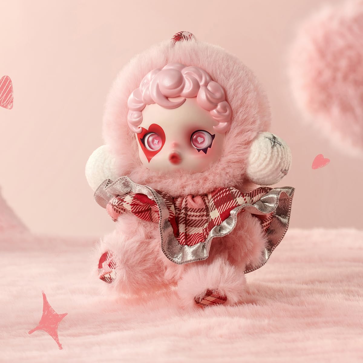 POP MART Skullpanda Winter Symphony Series Action Plush, Popular Collectible Figurine, Adorable Toy, Artistic Gift, Creative, 1 Piece