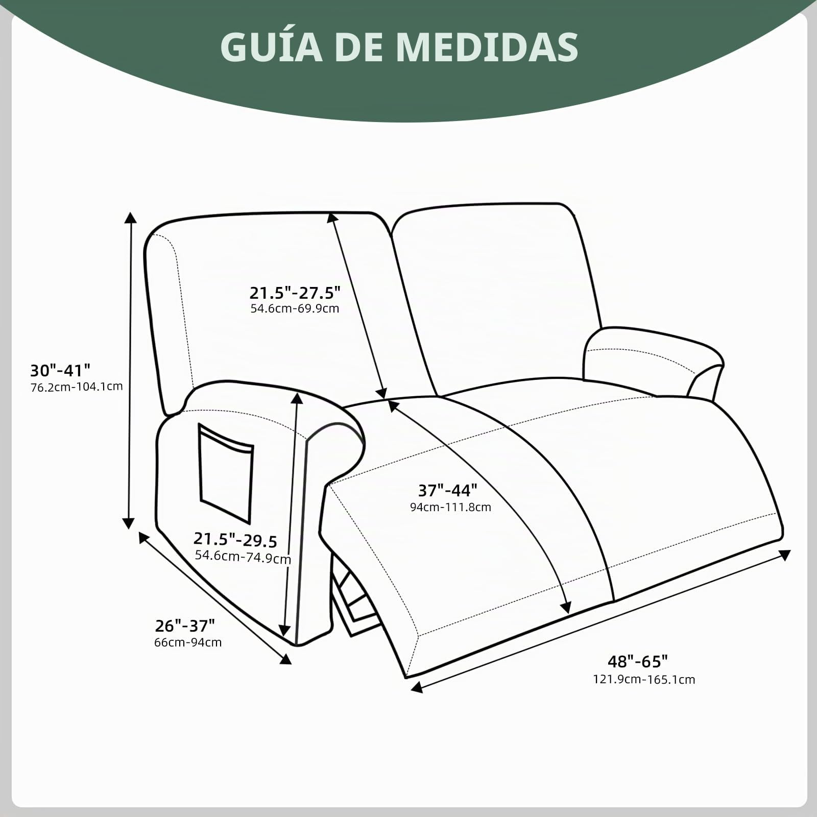 LiveGo Funda para silla reclinable, funda elástica de jacquard para reclinables de 1, 2, 3 plazas, protector de muebles lavable para Lazyboy, sillas eléctricas y fundas de sofá aptas para mascotas