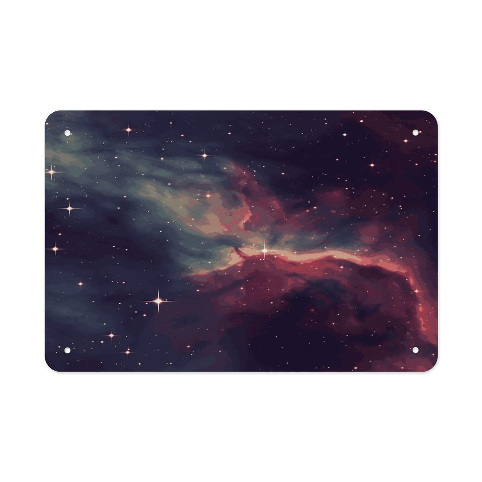 LDGSUPH Star Field in Deep Space Metal Tin Sign Wall Art Prints Folded Edge Iron Sheet Painting with Holes for Wall Prints Decorative Picture Metal Signboard Decor Painting Wall Decor