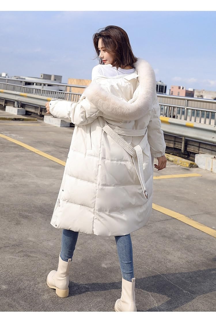 Amazon.co.jp: ダウンコート ダウン90% フレディース ロング フード  