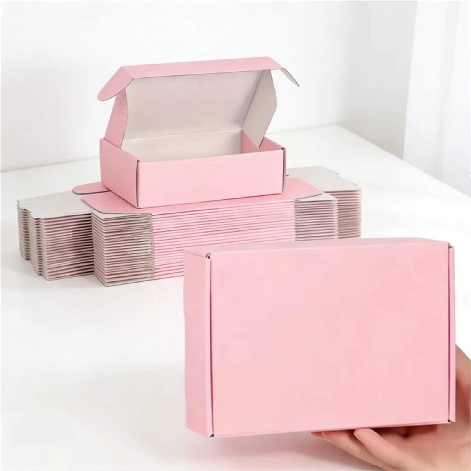Scatole di spedizione rosa da 20 pezzi Per l'Imballaggio | Scatole postali in cartone ondulato rosa for l'imballaggio della posta di piccole imprese