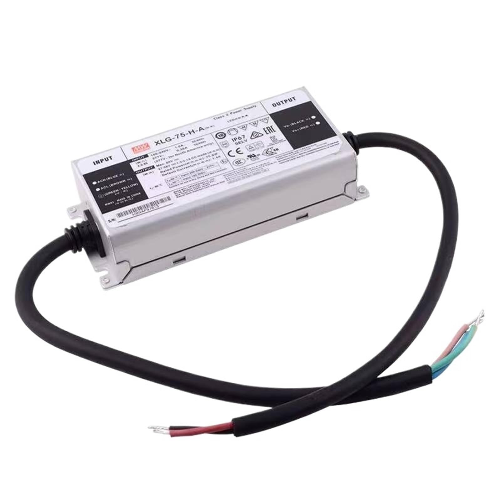 FCARUMIQP XLG-75-H-A 1400mA 27~56V Constant Power Mode LED Lighting Driver Buit-in Active PFC Function AC-DC Water Proof